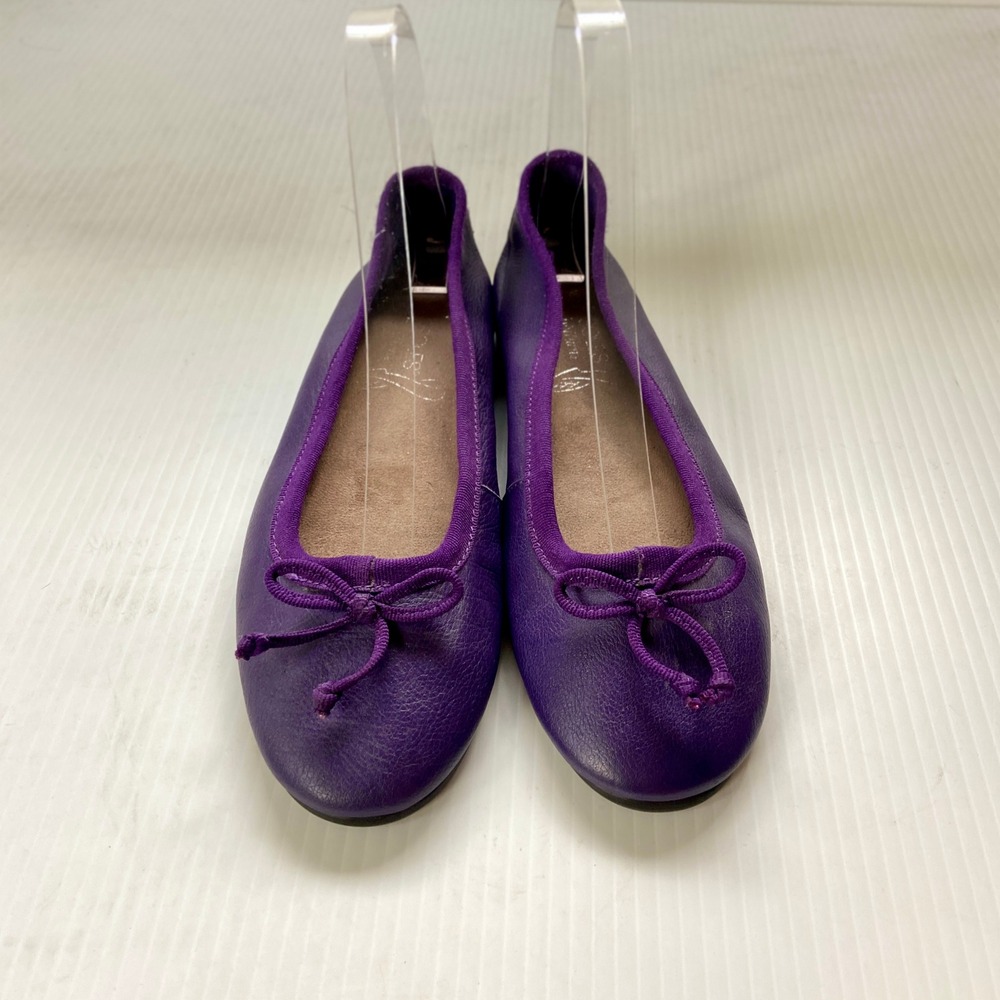 Aerosoles Purple Leather Ballet Bow Flats Womens 7